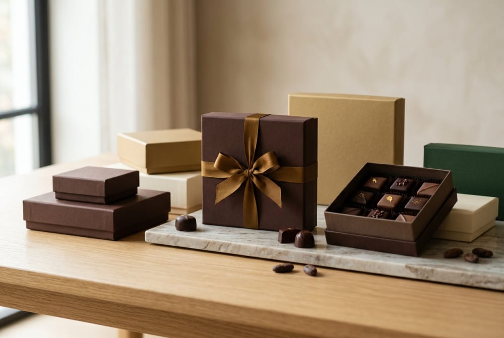 Geschenkorientierte Suesswarenverpackung, die Konfekt hochwertiger und saisonaler wirken laesst