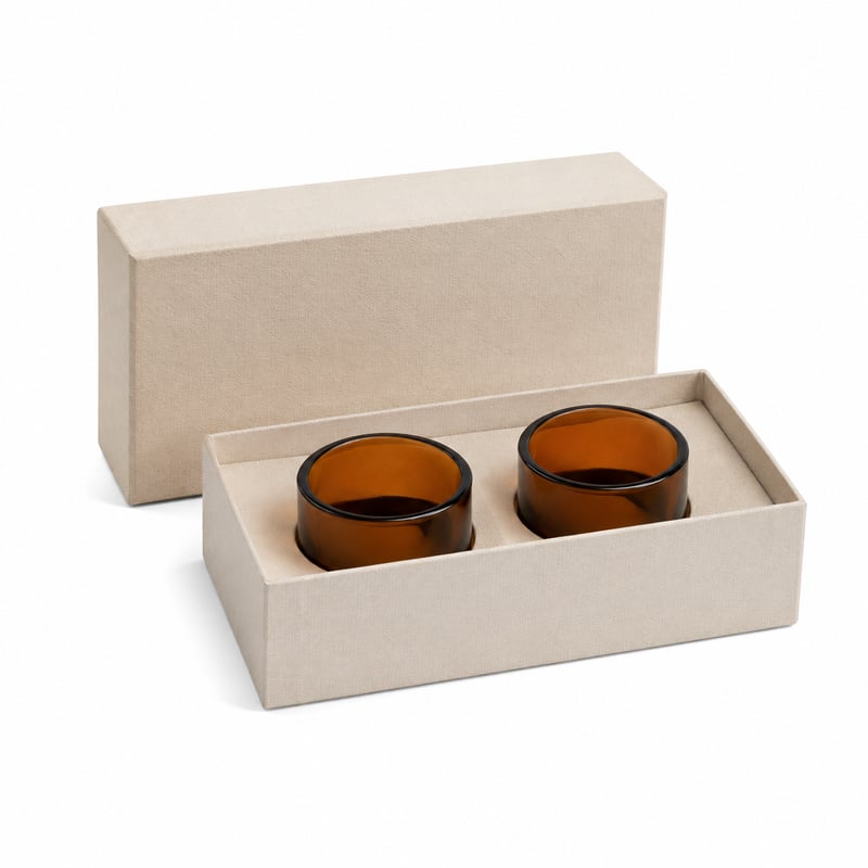 Stülpdeckelschachtel für Kerzen-Duo
