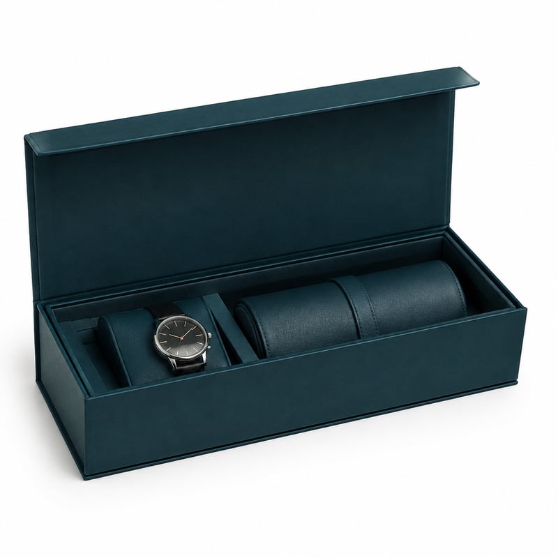 Stülpdeckelschachtel für Reiseuhren-Set